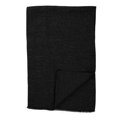 Foto van Amanda Christensen Classic woven scarf plain with fringes Dark Grey