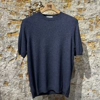 Settefili Cashmere Super Soft t-Shirt Melange Blue