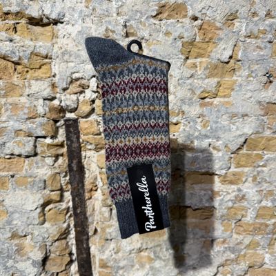 Foto van Pantherella Luxury Cashmere Socks Grey Christmas