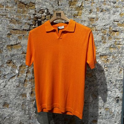 Foto van Piacenza Open Neck Polo Orange