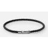 Afbeelding van Miansai Juno Leather Bracelet Sterling Silver Black 