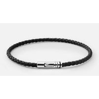 Miansai Juno Leather Bracelet Sterling Silver Black 