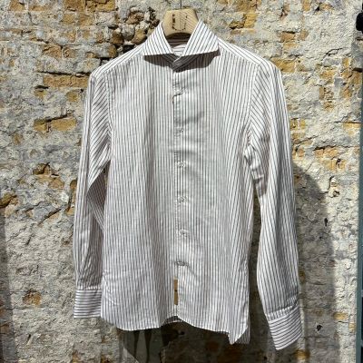100 Hands Brown stripe cotton Linnen Foto van 100 Hands Brown stripe cotton Linnen