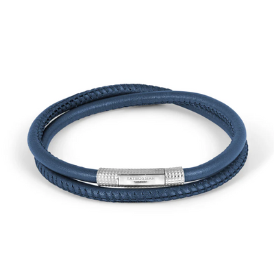 Foto van ​TATE OSSIAN London Smooth Leather Bracelet Navy