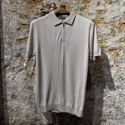 Foto van Kris K Elegant zip-Polo Off White