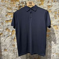 ASPESI Cotton Polo Midnight Blue 