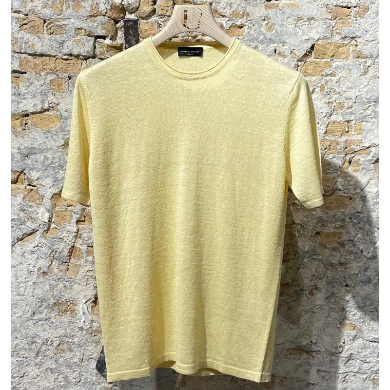 Roberto Collina Yellow Shirt Linnen