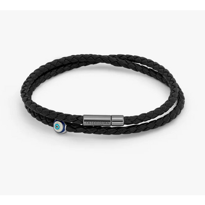 Foto van TATE OSSIAN London Mini Leather Rope Bracelet Black 