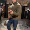 Afbeelding van Kris K A Young Merino Wool Cardigan Coffie Brown