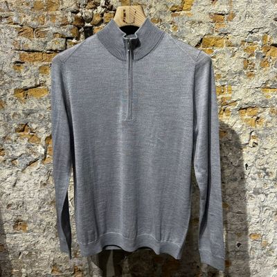 Foto van Kris K Trento Half-Zip Merino Light Grey
