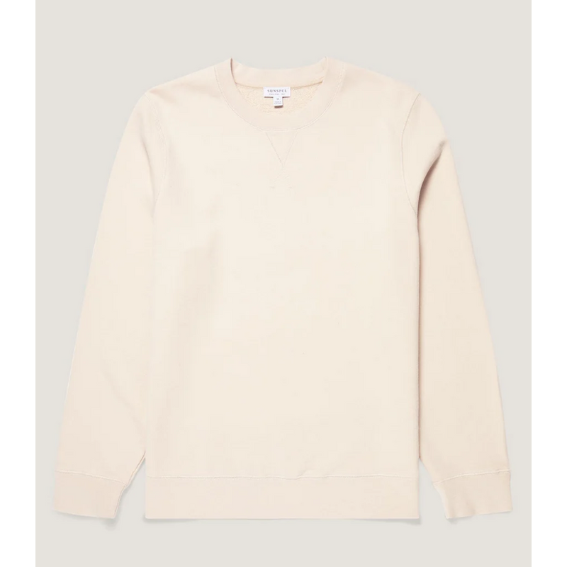Sunspel Loopback Sweatshirt Cream