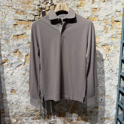 Foto van FEDELI North Piquet Polo Long Sleeve Taupe