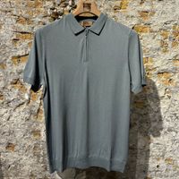 Kris K Elegant zip-Polo Pistage Grey