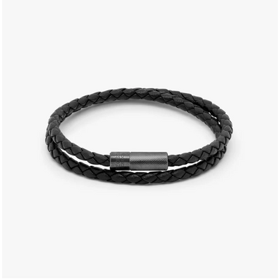 Foto van TATE OSSIAN London Double Wrap Rope Bracelet Black