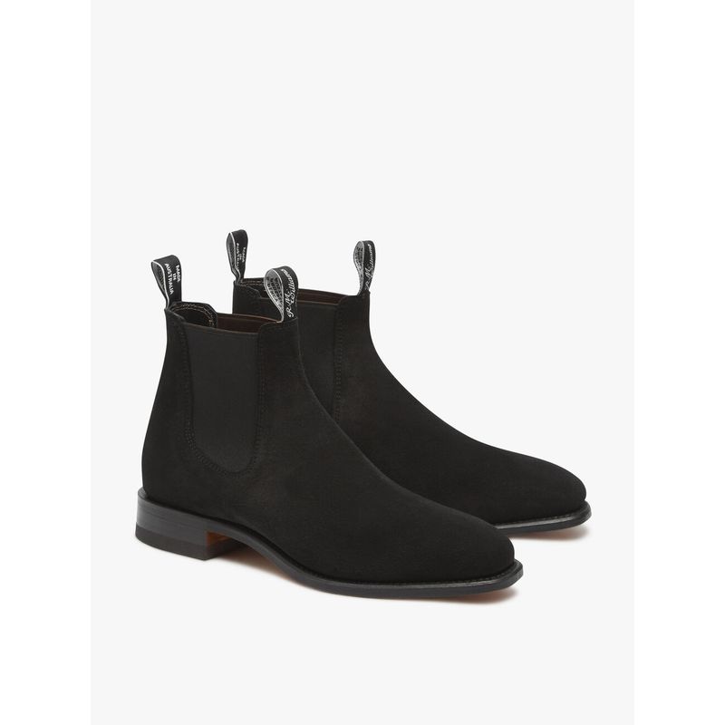 R.M. Williams Craftsman Suede Black