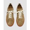 Afbeelding van Officine Creative Brown Leather and Suede Low Top Sneakers Natural Suede 