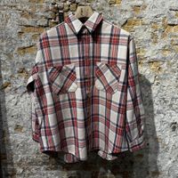 HAIKURE Nelson Checked Overshirt Off-White