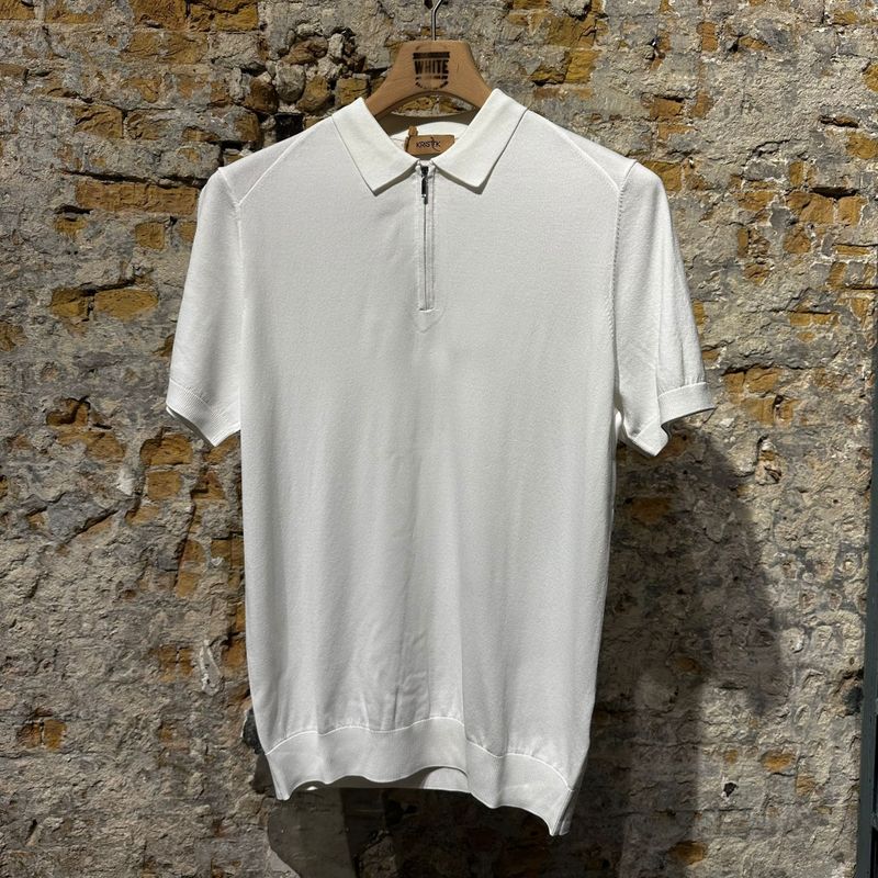 Kris K Elegant zip-Polo White