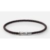 Afbeelding van Miansai Juno Leather Bracelet Sterling Silver Brown 