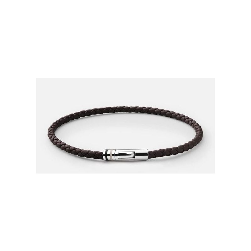 Miansai Juno Leather Bracelet Sterling Silver Brown 