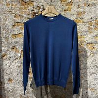 Piacenza Crewneck Super Fine Merino Wool Ocean Blue