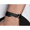 Afbeelding van Miansai Hook Leather Stainless Steel Black & Gold