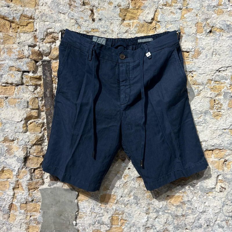 Myths Shorts Casual Linnen Navy Wash