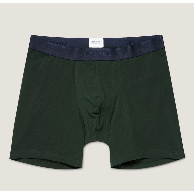Sunspel Stretch Cotton Boxer Briefs Seaweed Sunspel Stretch Cotton Boxer Briefs Seaweed