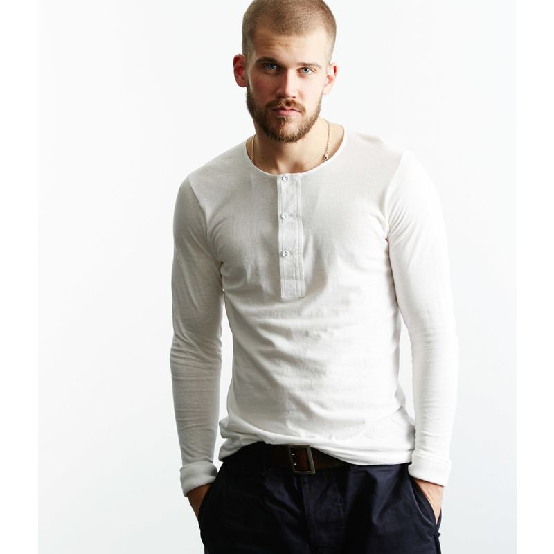 Merz b. Schwanen LoopWheeled henley L/S 103.01