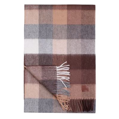 Foto van Amanda Christensen Classic woven scarf check Brown Mix