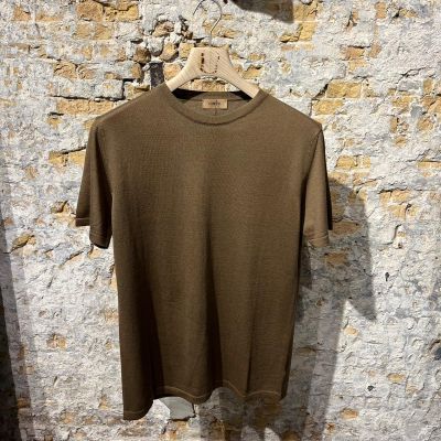 Foto van Kris K R Downey Jr Silk T-shirt Brown