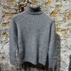 Afbeelding van Roberto Collina Cashmere Silk Knit Roll Neck Grey