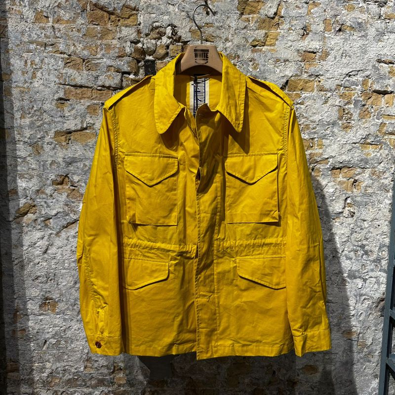 I​impermeabile Wax Coat Smith Field Jacket Style Yellow 