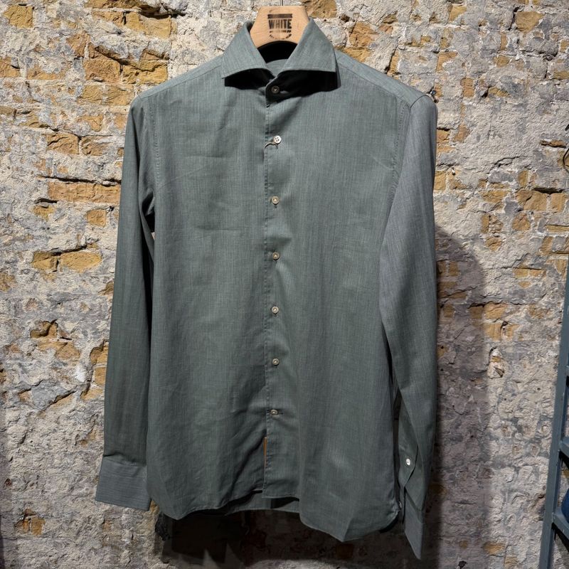 100 Hands Textured Shirt Washed Green 