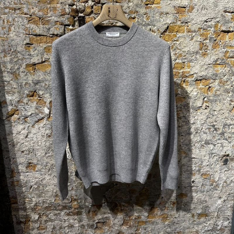 Majestic Filatures Cashmere Long Sleeve Round neck Grey Mist Majestic Filatures Cashmere Long Sleeve Round neck Grey Mist