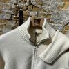 Afbeelding van Ten C Full-Zip Sweater Cream