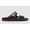 Afbeelding van Officne Creative Brown Leather Slide Sandals Coffe Brown