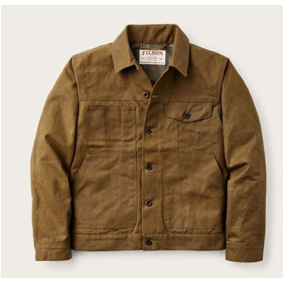 Foto van Filson Cloth Short Lined Cruiser Jacket Dark tan