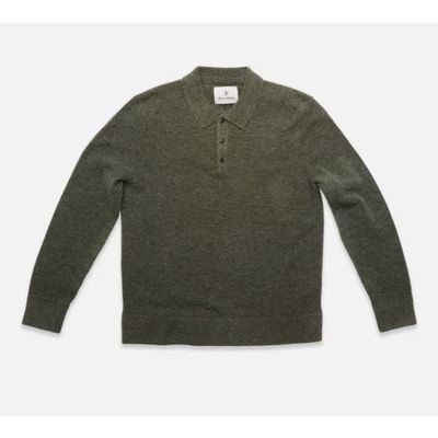 Foto van Blue De Gene Malakka Longsleeve Polo Army Green