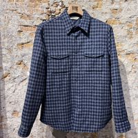 ASPESI Wool Shirt Jacket Navy/Grey