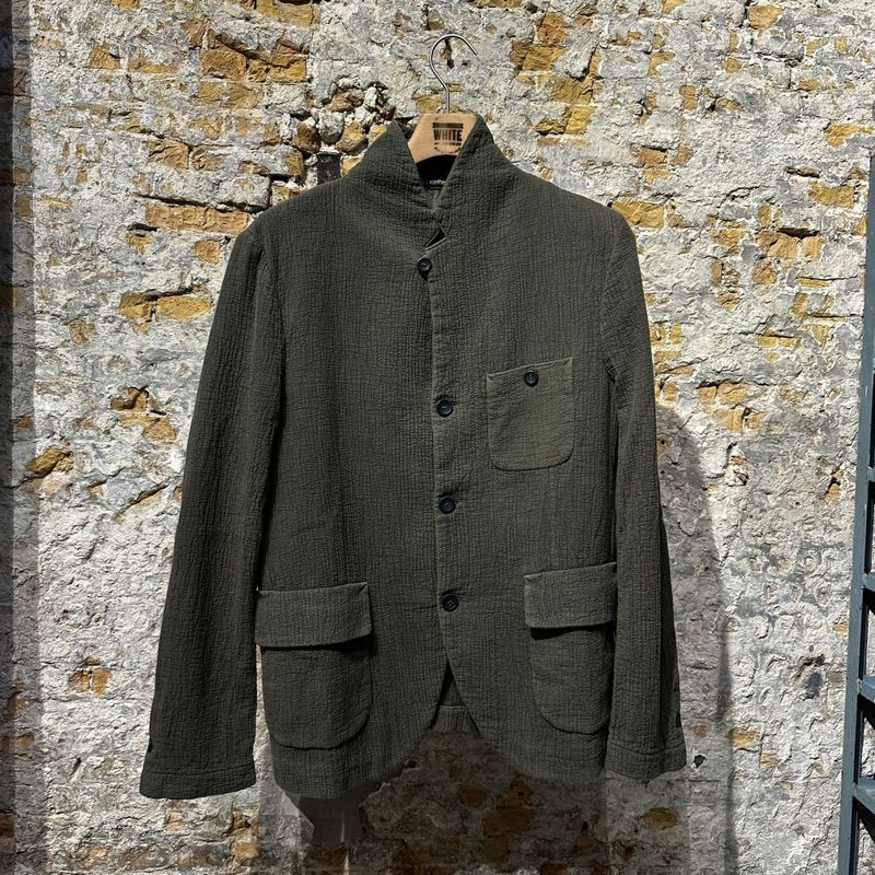 Hannes Roether Structured Jacket Forest Green