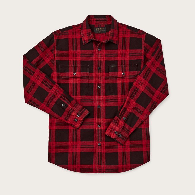 Filson Vintage Flannel Work Shirt Red