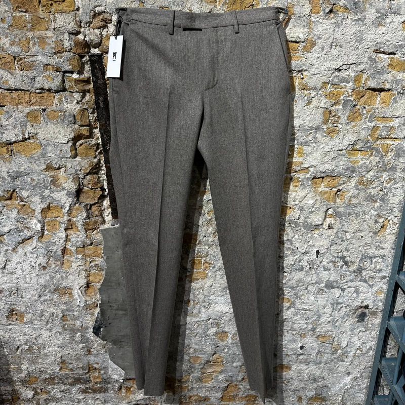 PT Torino Masterfit Flannel trousers Wool Forest Light Grey