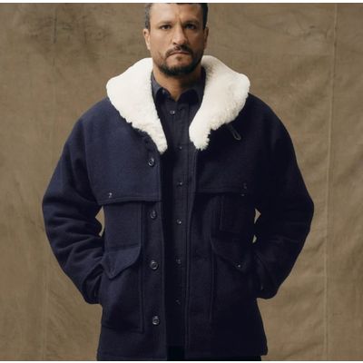 Foto van Filson Lined Mackinaw Wool Packer Coat Blue 
