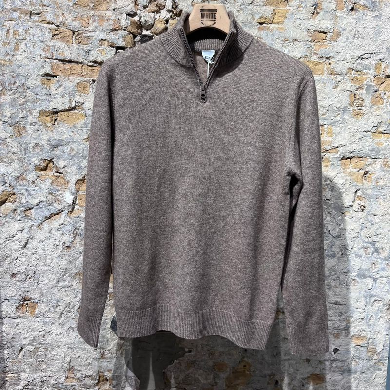 Aspesi ​Quarter-zip Jumper Cashmere Dove Beige