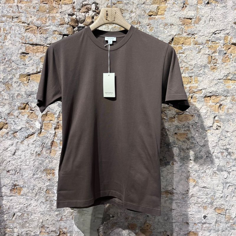Sunspel Riviera T-shirt Bark Sunspel Riviera T-shirt Bark