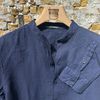 Afbeelding van Hannes Roether Dragon Shirt Linnen Navy