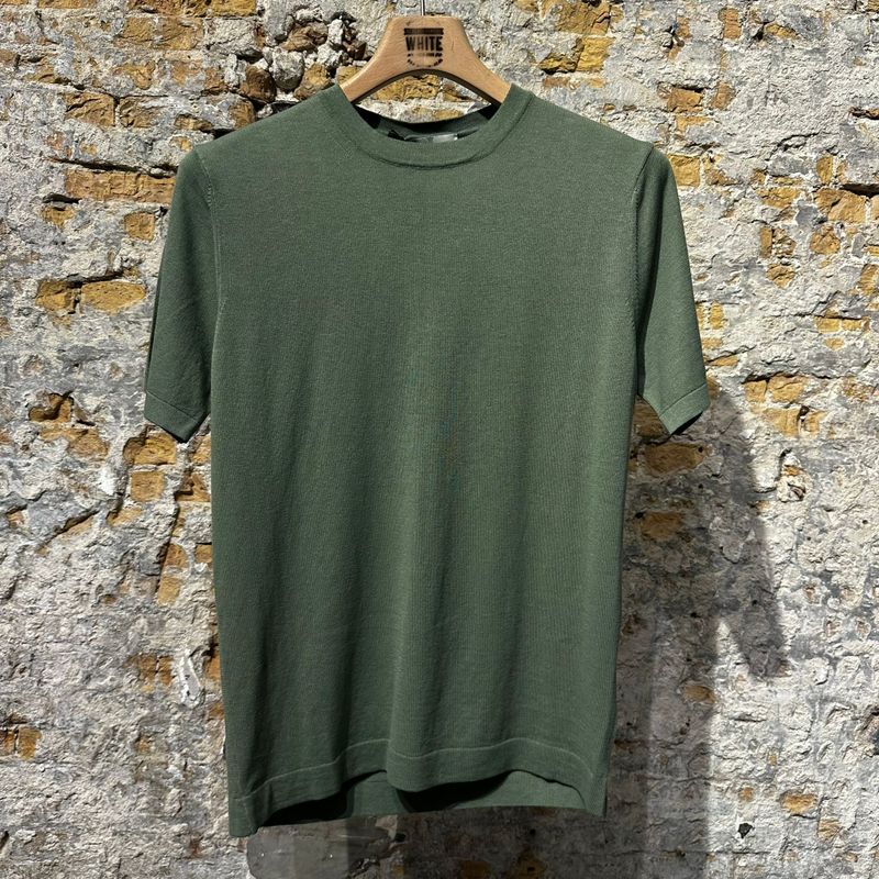 Piacenza T-Shirt Crepe Cotton Wimbeldon Green Piacenza T-Shirt Crepe Cotton Wimbeldon Green