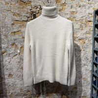 Piacenza Virgon Wool Roll Neck Cream White