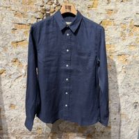 Blue De Genes Linnen Shirt Navy 